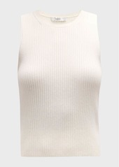 Vince Ribbed High-Neck Tank Top