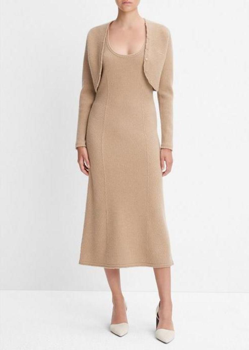 Vince Ribbed Wool and Cashmere Raw-Edge Bolero