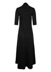 Vince roll-neck fine-knit midi dress