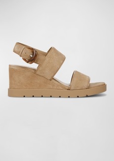 Vince Roma Suede Wedge Slingback Sandals