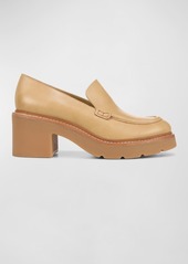 Vince Rowe Platform Leather Loafers