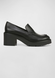 Vince Rowe Platform Leather Loafers