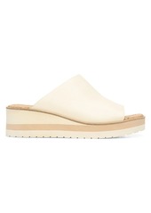 Vince Sarria Leather & Cork Wedge Mules