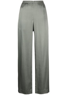 Vince satin-finish straight trousers