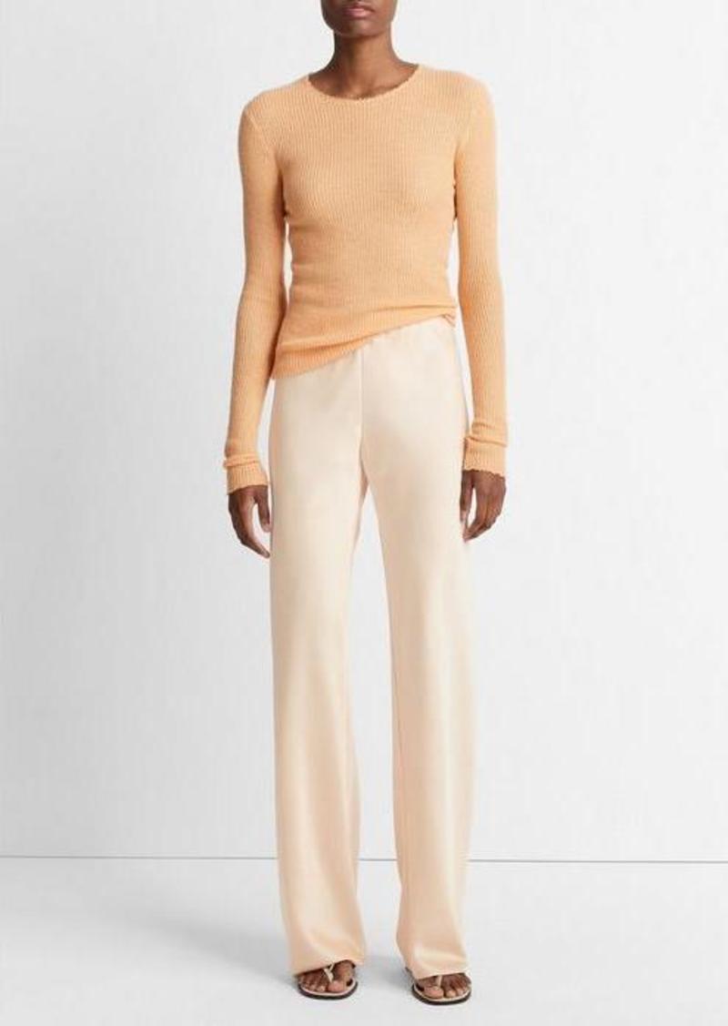 Vince Satin High-Waist Bias Pant