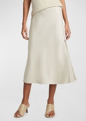 Vince Satin Midi Slip Skirt