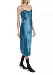 Vince Satin Slip Midi-Dress