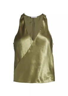 Vince Satin Surplice Tank