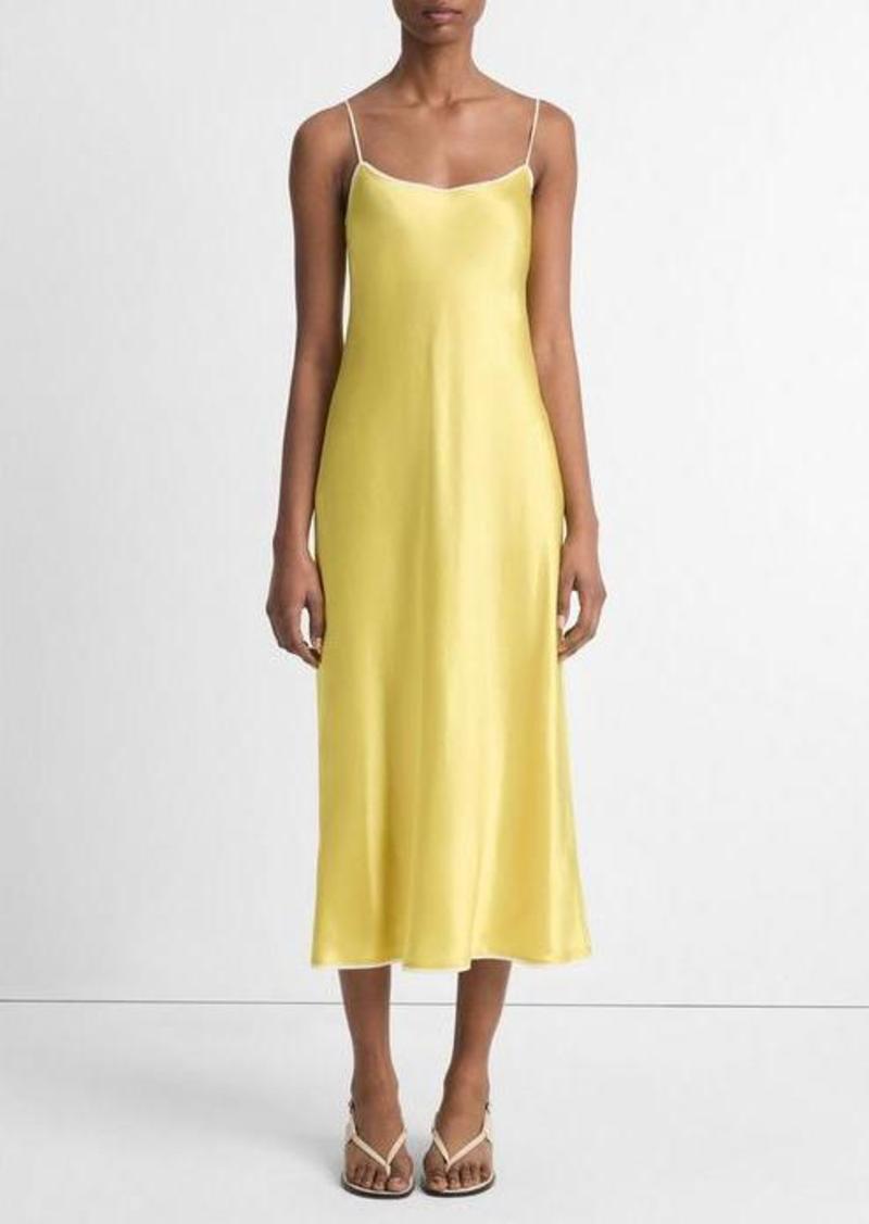 Vince Satin Tipped Slip Dress