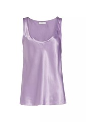 Vince Scoopneck Satin Raw-Edge Tank