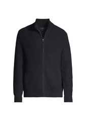 Vince Shaker Full-Zip Sweater