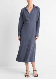 Vince Shaped Collar Dolman-Sleeve Dress