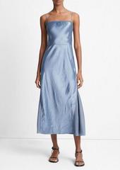 Vince Sheer-Paneled Slip Dress