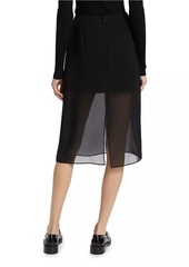 Vince Sheer Silk-Blend Pencil Skirt