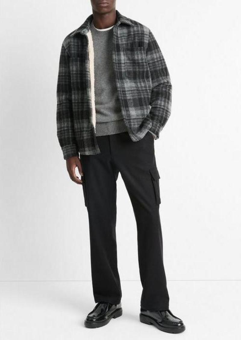 Vince Sherpa-Lined Plaid Shirt Jacket