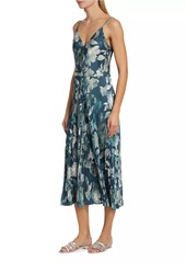 Vince Shimmer Lake Crushed Cami Dress