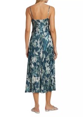 Vince Shimmer Lake Crushed Cami Dress