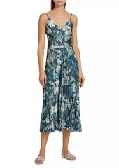 Vince Shimmer Lake Crushed Cami Dress