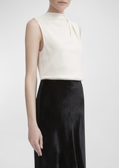 Vince Short Silk-Blend Slip Skirt