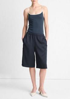 Vince Side-Stripe Satin Low-Rise Short