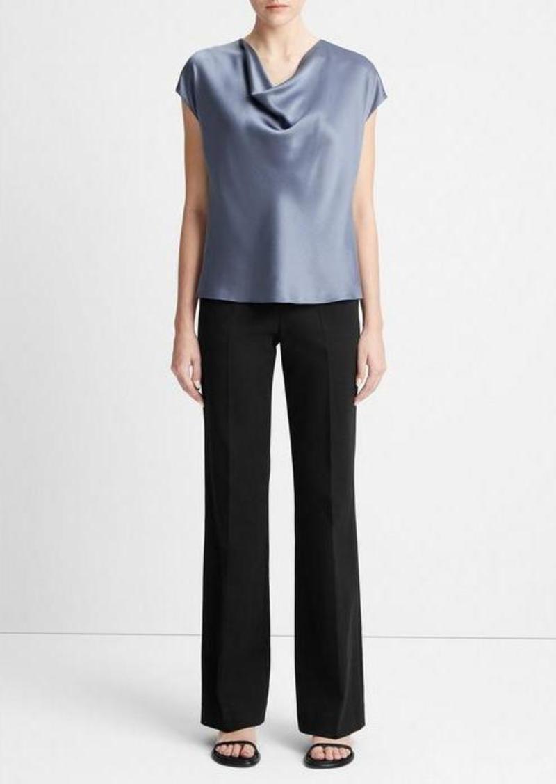 Vince Silk Cowl-Neck Blouse