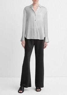 Vince Silk Relaxed Chest-Pocket Blouse
