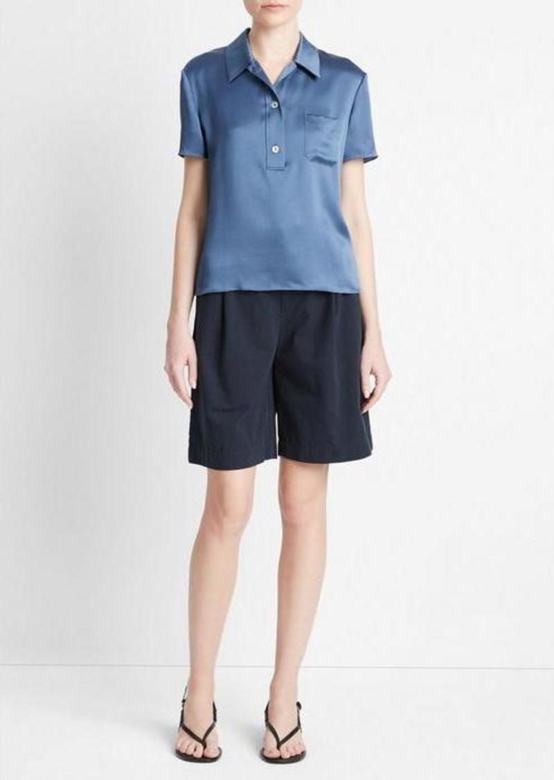 Vince Silk Short-Sleeve Polo Shirt