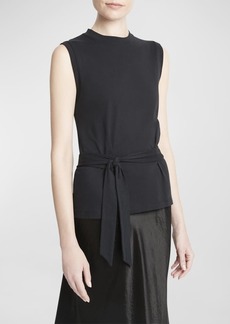 Vince Sleeveless Cotton Wrap Top