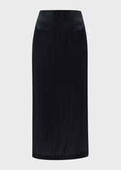 Vince Slim Midi Pinstripe Pencil Skirt