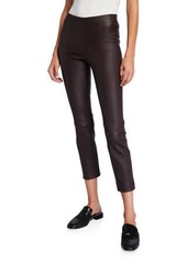 Vince Stitch-Back Cropped Leather Leggings