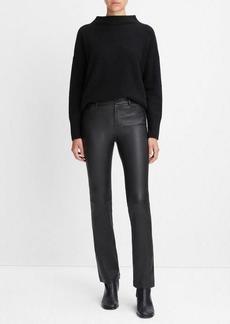 Vince Stretch Leather Boot-Cut Pant