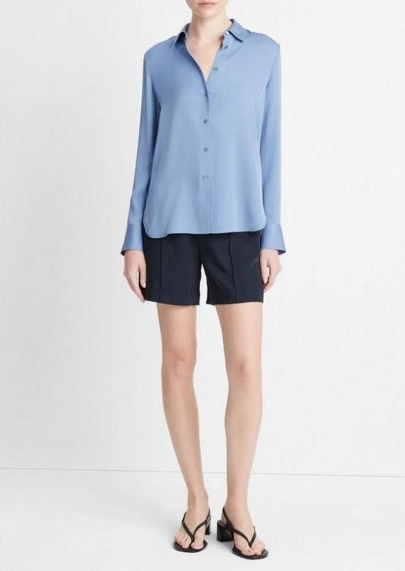 Vince Stretch-Silk Slim-Fit Blouse