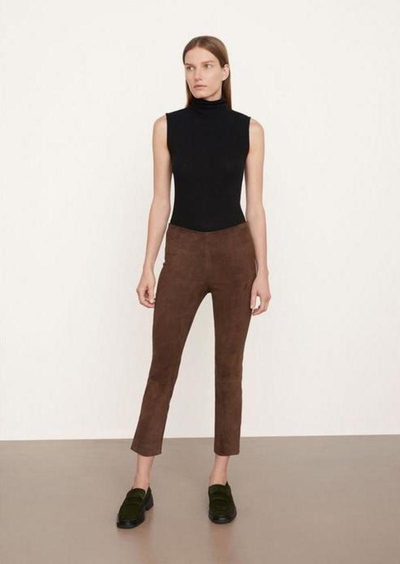 Vince Stretch Suede Split Hem Crop Legging