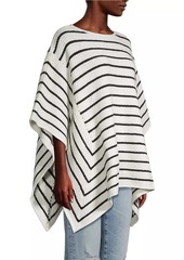 Vince Stripe Cotton Crochet Poncho