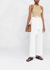 Vince striped straight-leg trousers