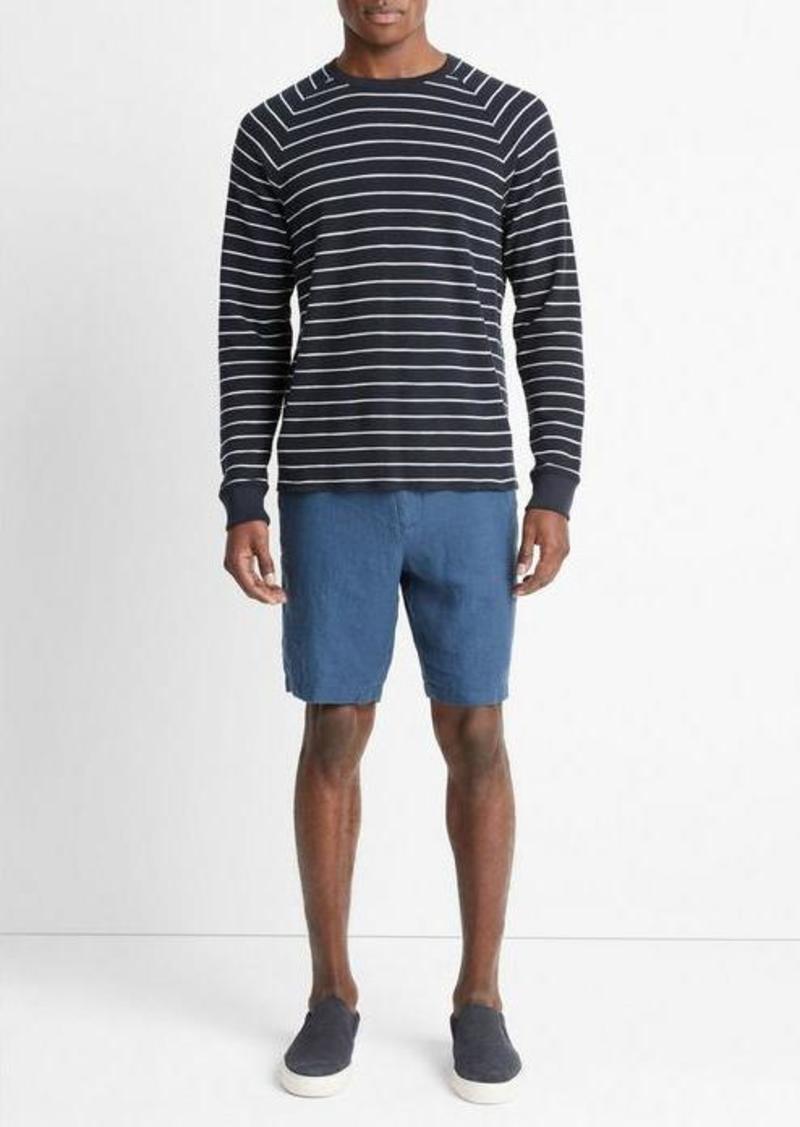 Vince Striped Waffle Pima Cotton Long-Sleeve T-Shirt