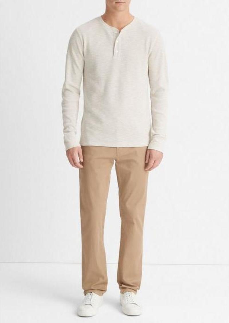 Vince Sun-Faded Thermal Long-Sleeve Henley