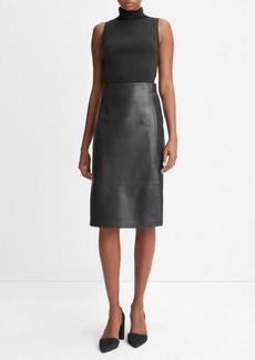 Vince Tailored Leather Skirt