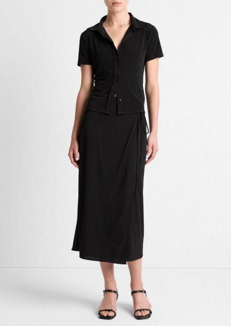 Vince Tie Wrap Midi Skirt