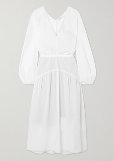 Vince Tiered Cotton-voile Midi Dress