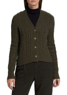 Vince Triple Braided Cable-Knit Cardigan