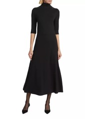 Vince Turtleneck Knit Midi-Dress