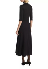 Vince Turtleneck Knit Midi-Dress