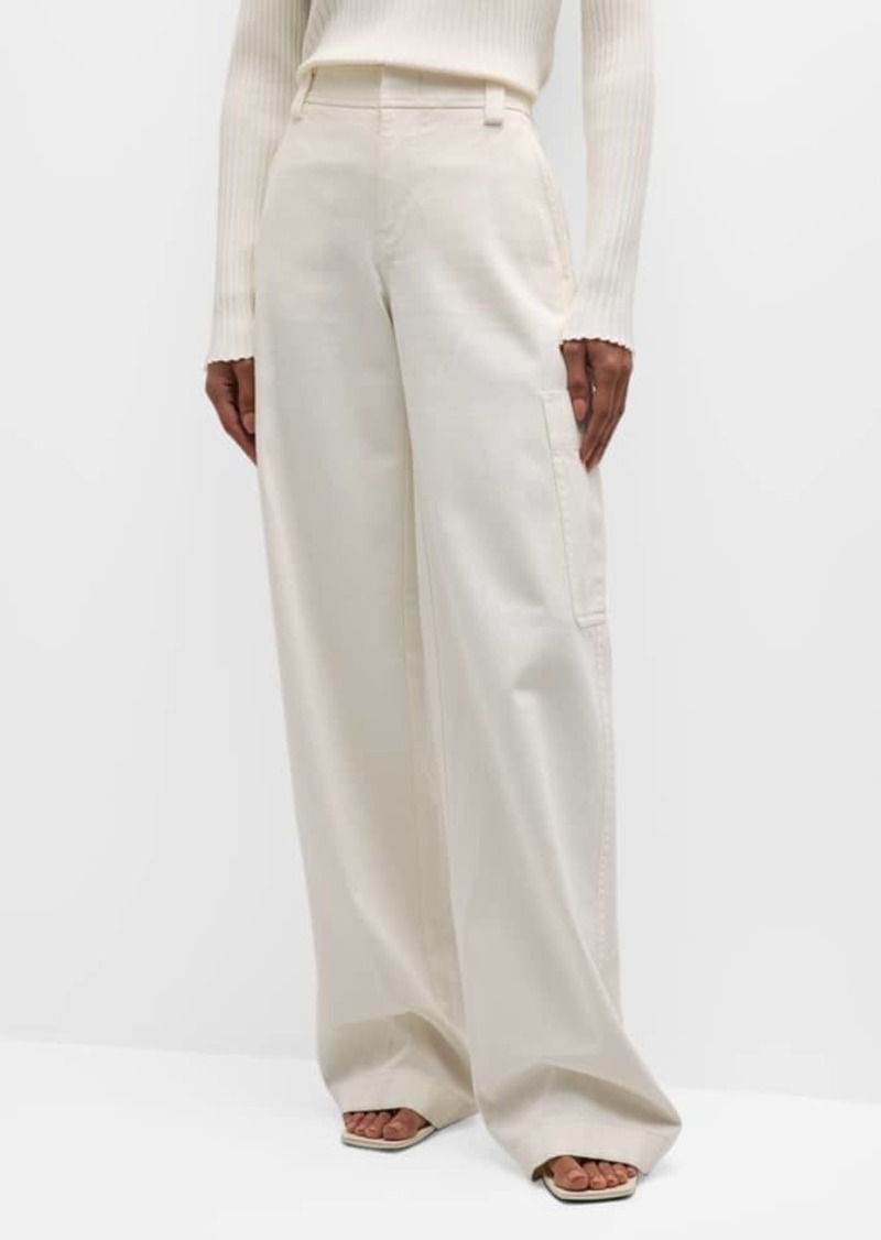 Vince Utility Wide-Leg Cotton Pants