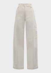 Vince Utility Wide-Leg Cotton Pants