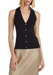 Vince V-Neck Cotton-Blend Vest