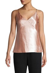 Vince V-Neck Faux Leather Camisole