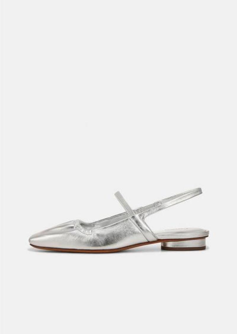 Vince Venice Metallic Leather Slingback Flat