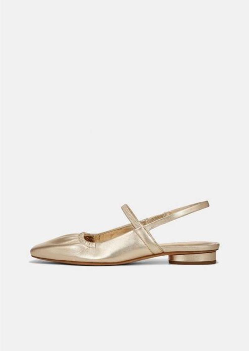 Vince Venice Metallic Leather Slingback Flat