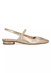 Vince Venice Metallic Leather Slingback Flats